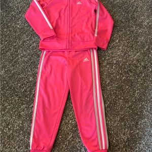 Adidas track suit hot pink size 6 girls